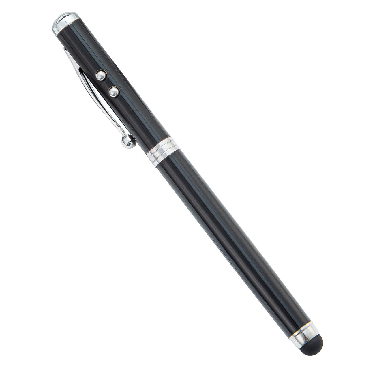 4-in-1 Stylus Pen with LED Light Soft Touch UV Medical Pen Light Multi-Function Promotional Gift for Writing with 1.0mm Width
