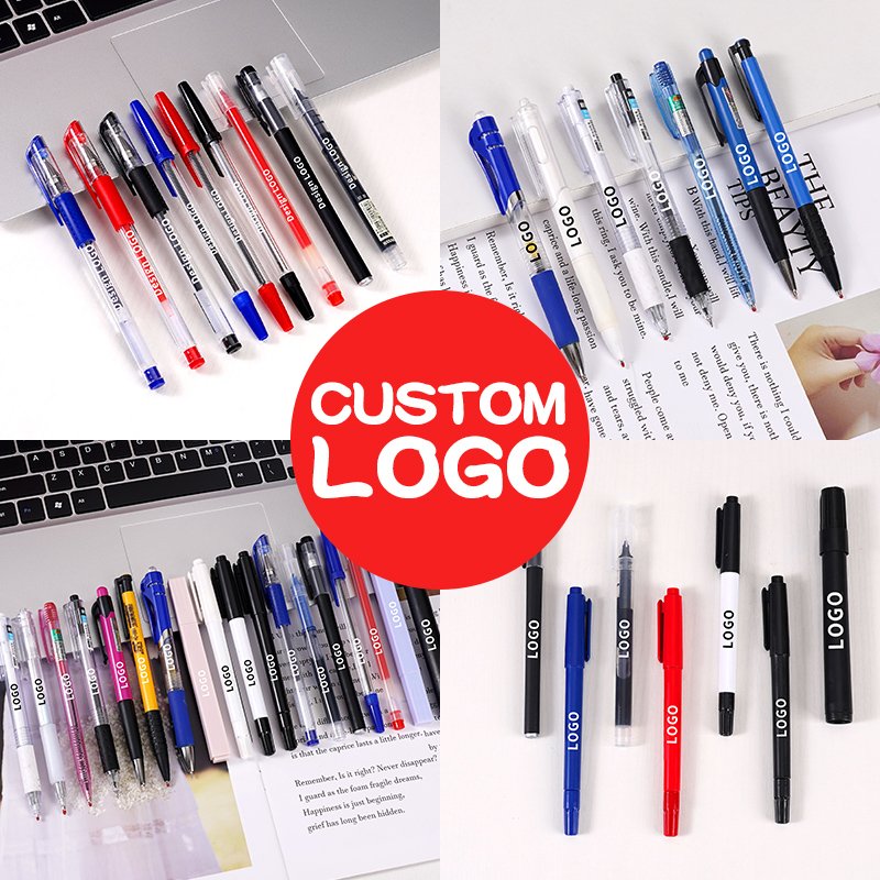 Promotional Smooth Writing Ball Pens Office School Stationery Plastic Ballpoint Pens 1.0mm Black Blue Red Ballpoint Pen