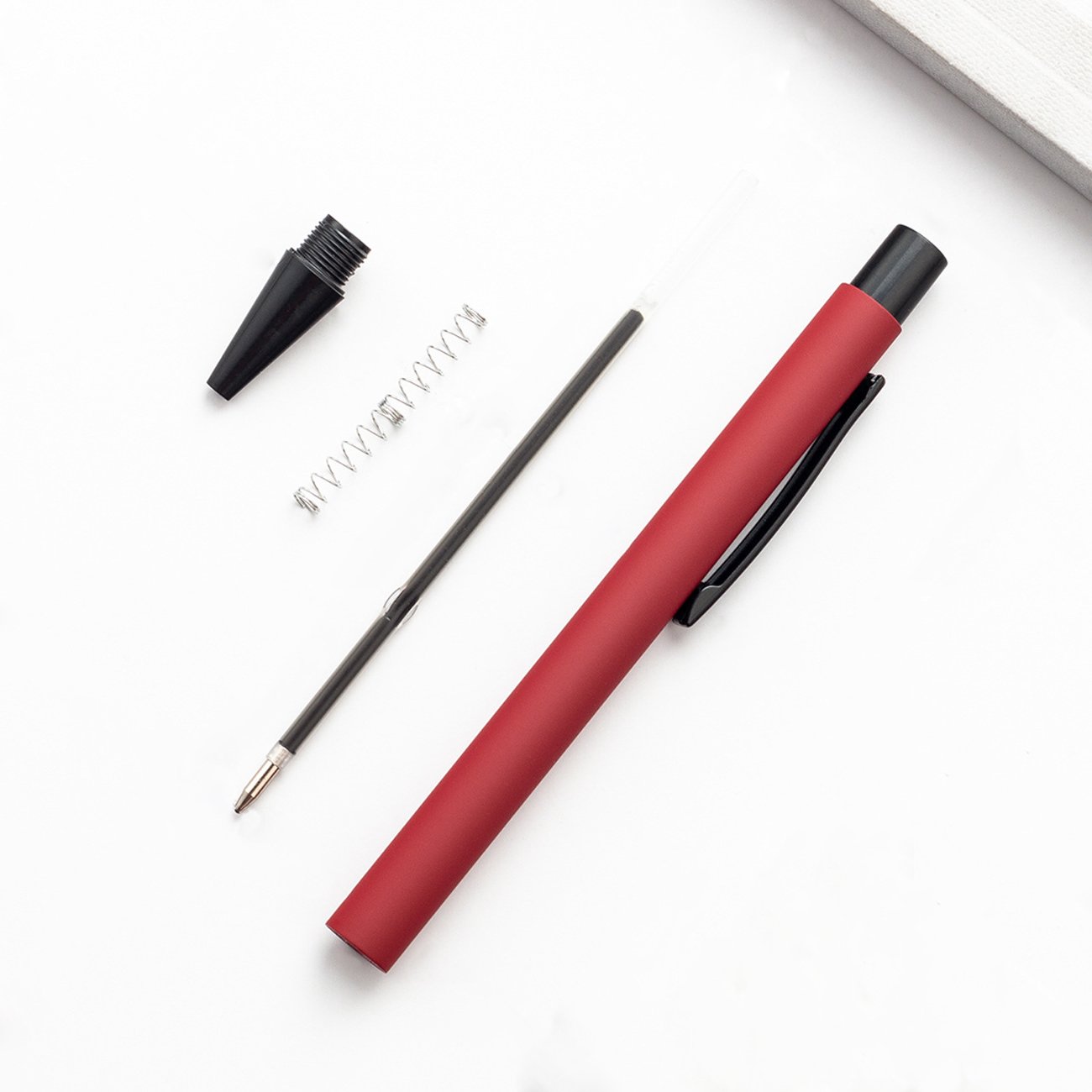 Multi-color Soft Body 1.0mm Metal Ballpoint Pen Advertising Pen Office Supplies Business Promotional Gift Pen