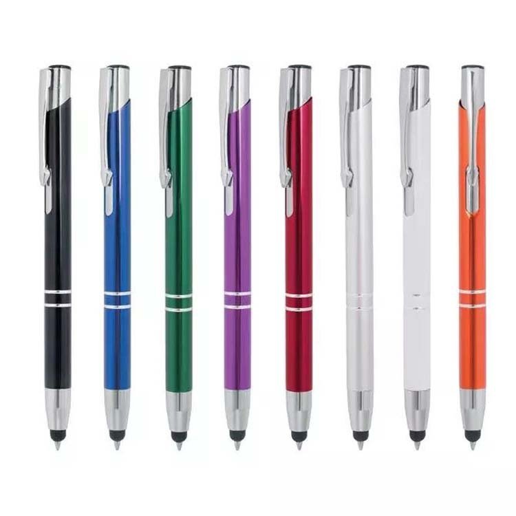 wholesale Custom logo Ballpoint metal pens Multifunction Stylus soft touch metal pen