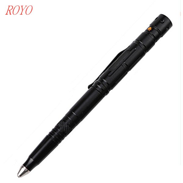 Factory Supply Multifunction Aircraft Aluminium Tool Knife Self Defense Tactical Ballpoint Pen With Led Flashlight