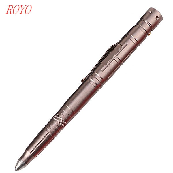 Factory Supply Multifunction Aircraft Aluminium Tool Knife Self Defense Tactical Ballpoint Pen With Led Flashlight