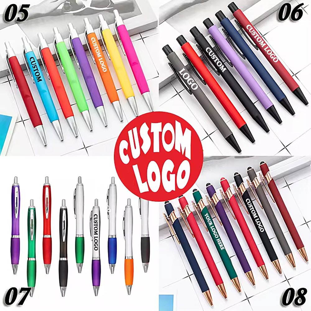 Best Printed Ballpoint Metal Pen With Stylus Customized Ball Point Pen Promotional Pen Wholesale Custom logo