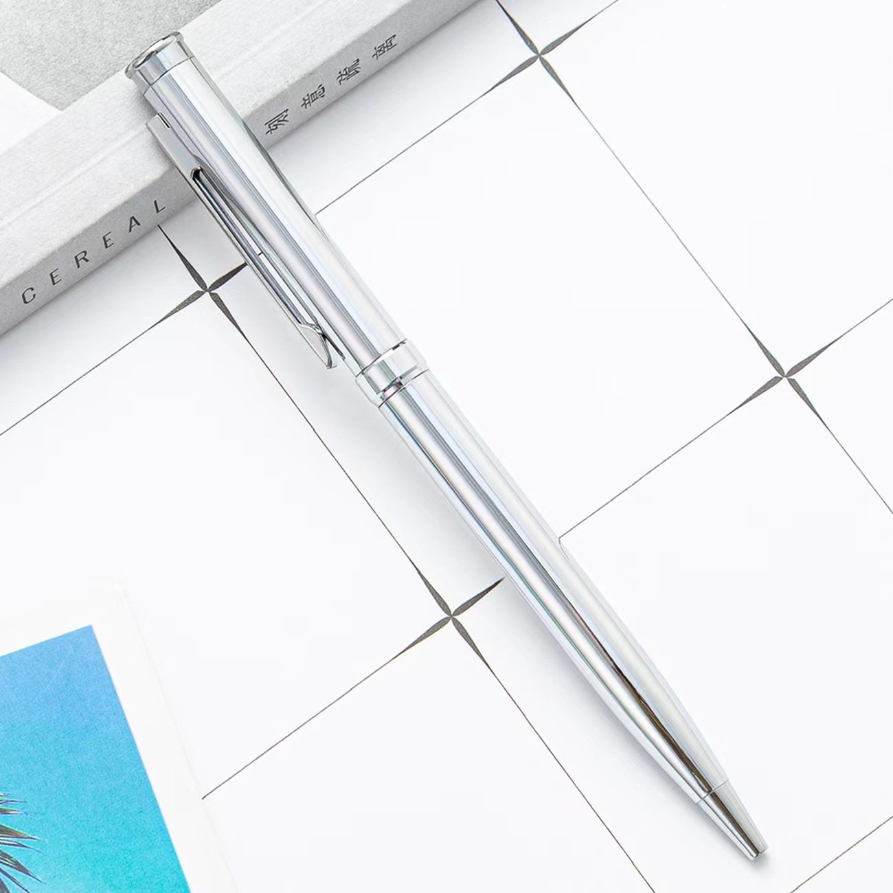 Wholesale custom Ball Point Pen Rubber Rose Gold Ballpoint pen Advertising Personalized Metal