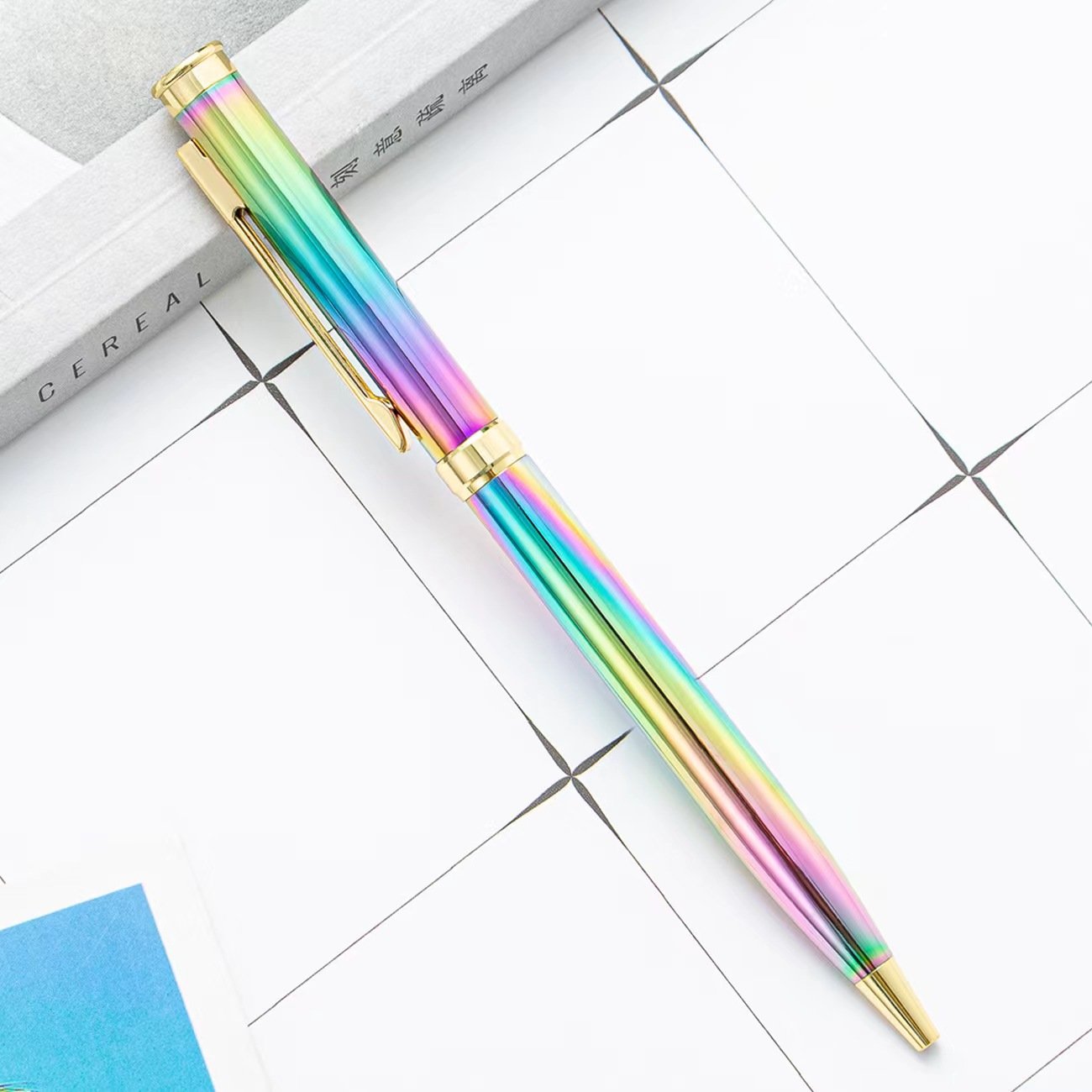 Wholesale custom Ball Point Pen Rubber Rose Gold Ballpoint pen Advertising Personalized Metal
