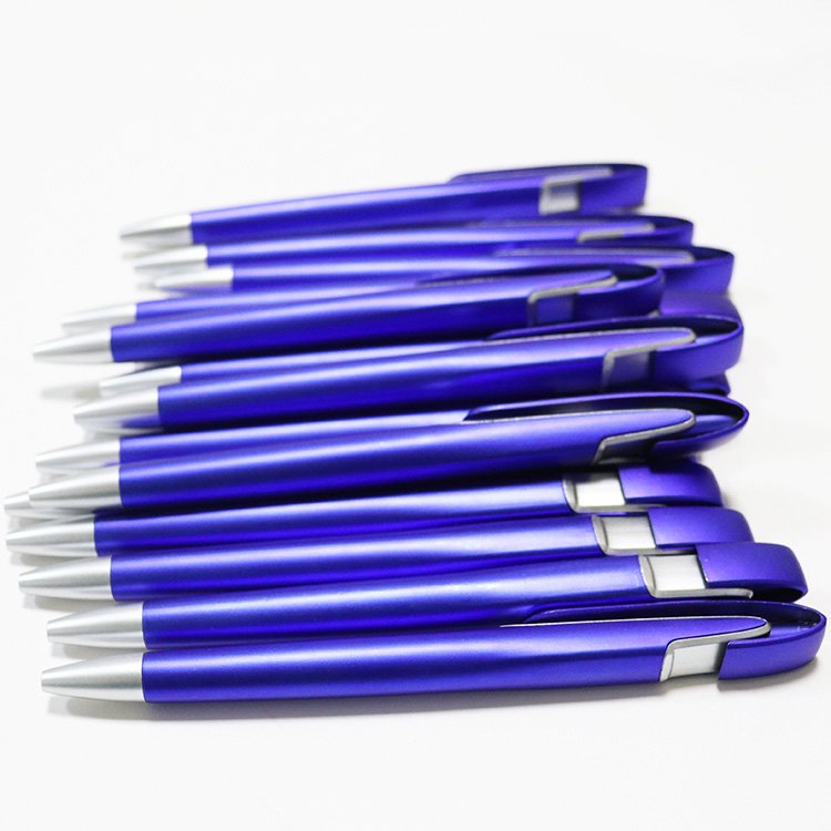 Plastic Pen with Custom Logo Business Gift Advertising Promotion Blue Color Ballpoint Pen Brand Customizable Logo