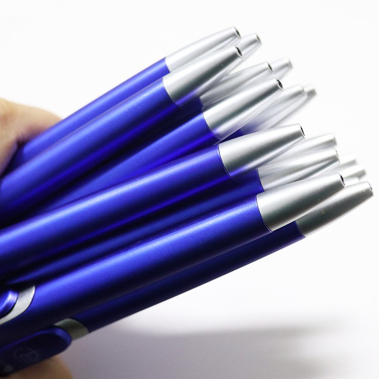 Plastic Pen with Custom Logo Business Gift Advertising Promotion Blue Color Ballpoint Pen Brand Customizable Logo