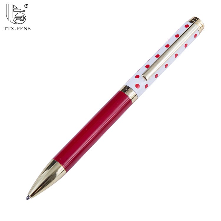 TTX Advertising Floral Print Full Printing Metal Body Ball Point Ballpoint Pen For Souvenir