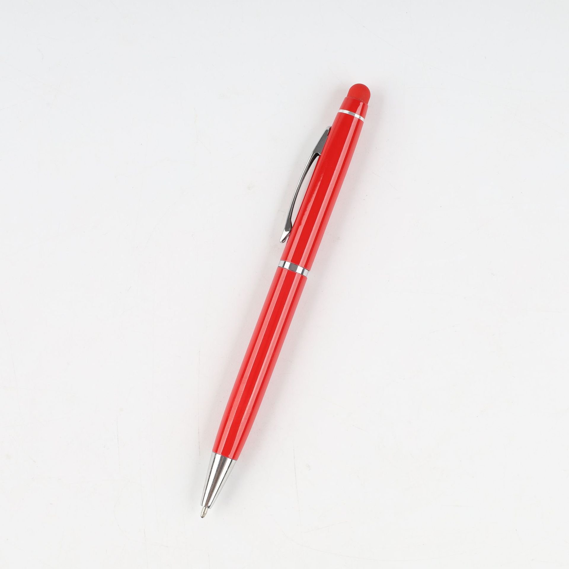 Ballpoint Pens 1.0mm Black Ink Soft Touch Click Metal Pen with Stylus Tip for Touch Screens Tablets Business Gifts School Office