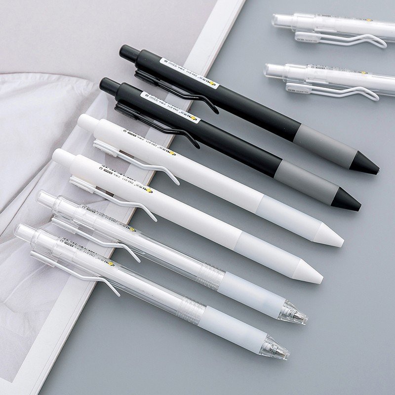 Fine rubber plastic office school student fine gel pens 0.5 mm ballpoint black ink stationery supplies customize