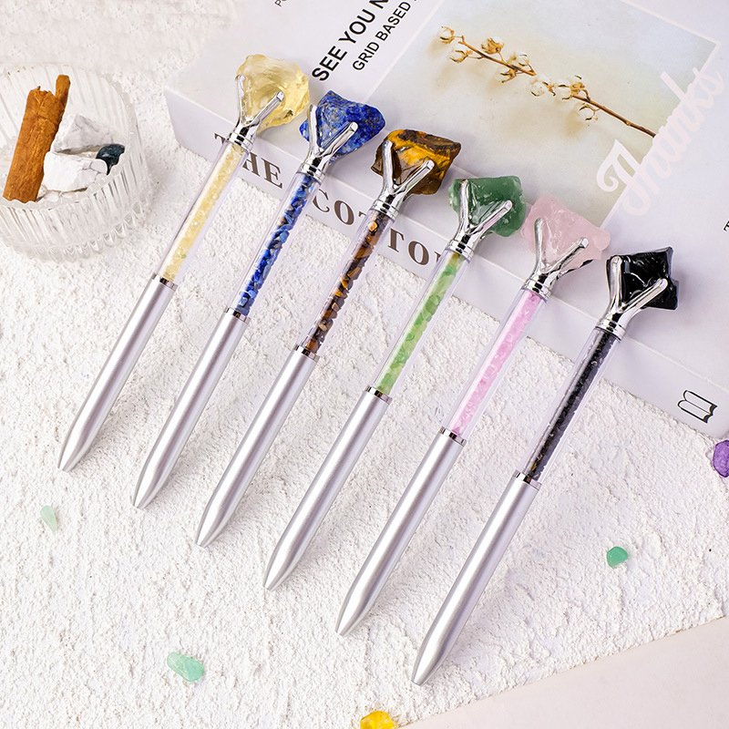Wholesale Crystal Diamond Ballpoint Pen Black Ink Gel Pen Click Novelty Design Custom Logo School Office Perfect Gift