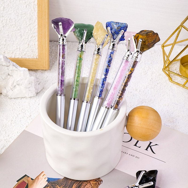 Wholesale Crystal Diamond Ballpoint Pen Black Ink Gel Pen Click Novelty Design Custom Logo School Office Perfect Gift