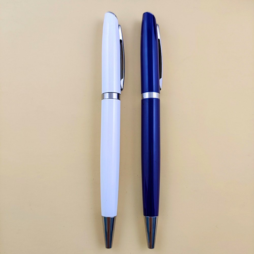 Chinese school office stationery business wholesale fancy office gifts slimline metal twist ballpoint pens for logo custom