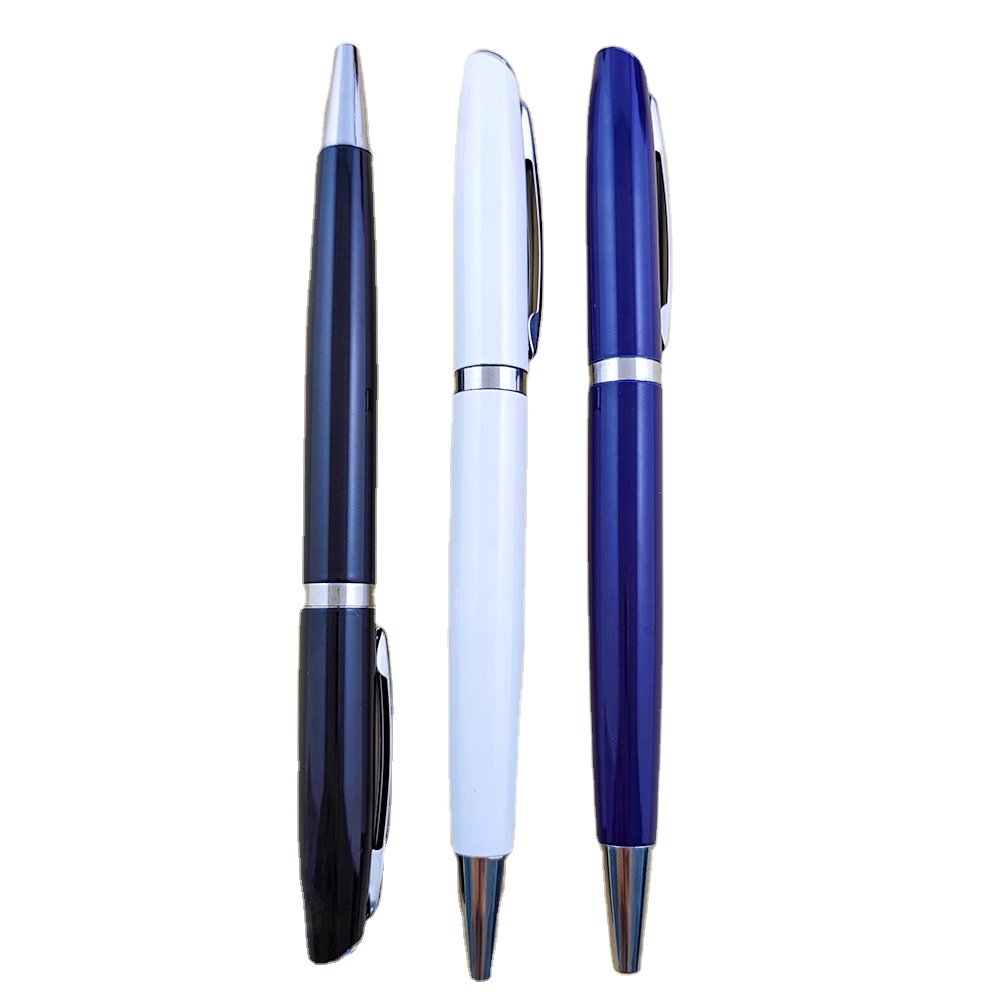 Chinese school office stationery business wholesale fancy office gifts slimline metal twist ballpoint pens for logo custom