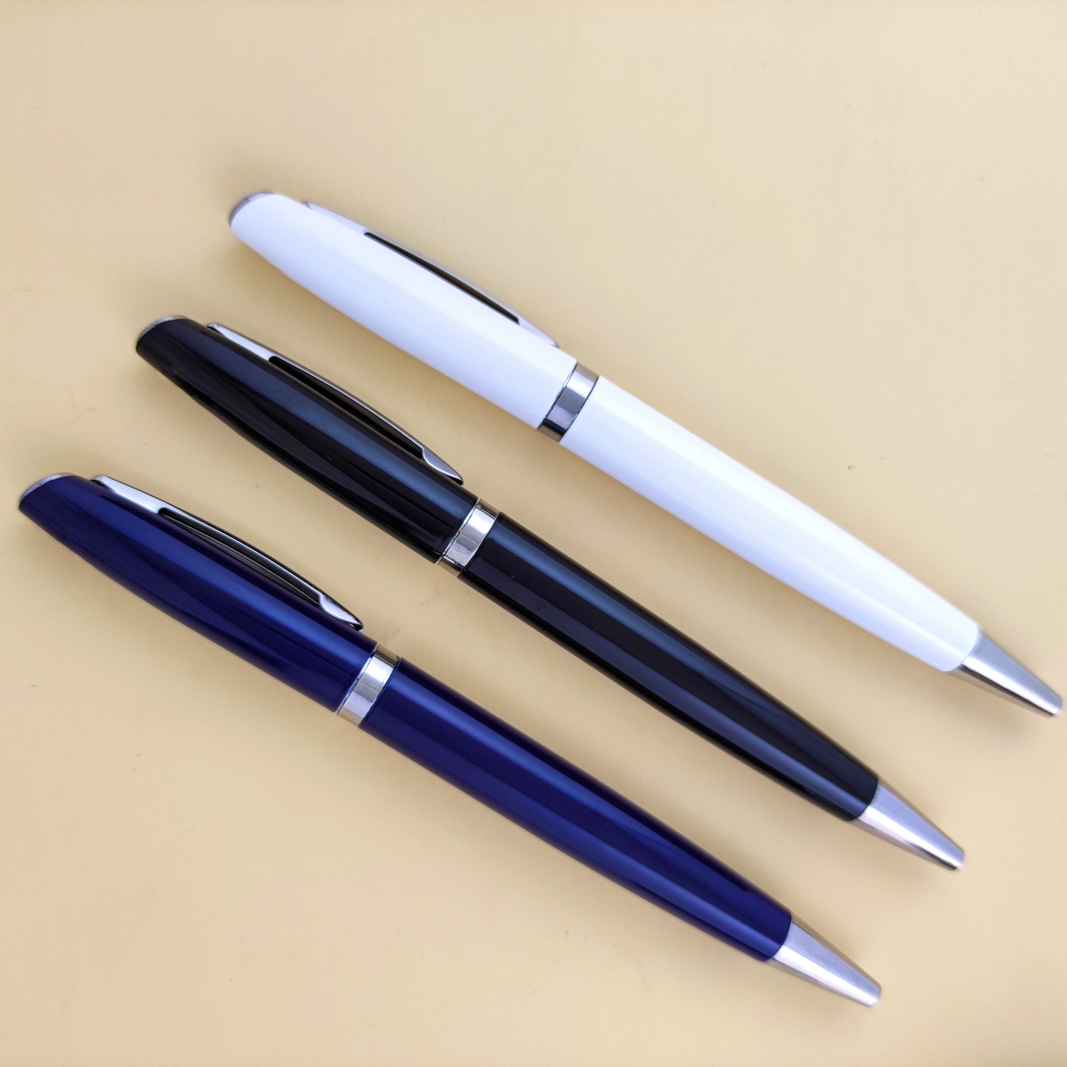 Chinese school office stationery business wholesale fancy office gifts slimline metal twist ballpoint pens for logo custom