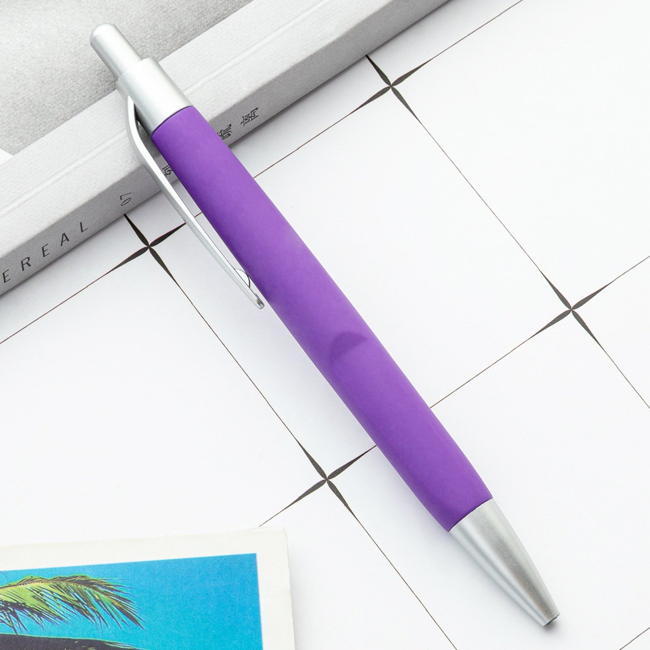 Custom Branded Plastic Rubber Coated Click Hotel Cheap Ballpoint Pen for Promotion and Giveaway with Custom Logo