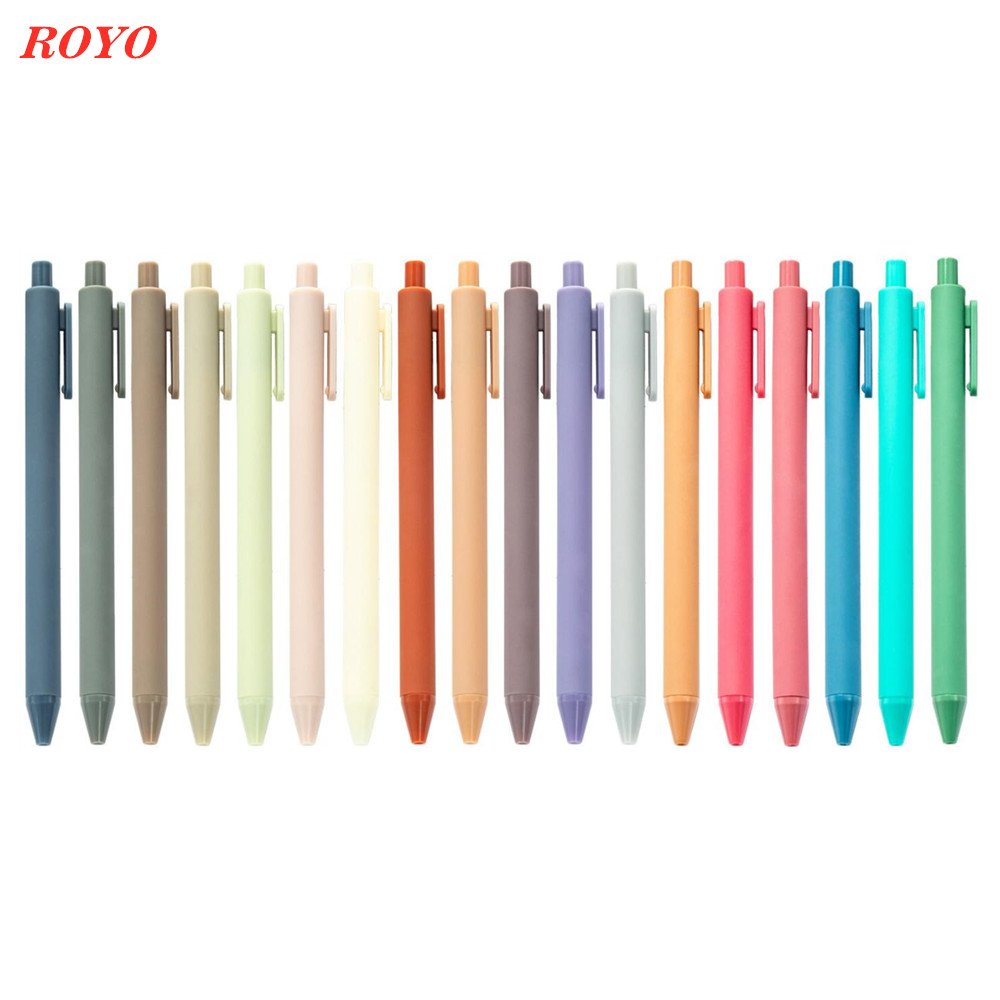 Hot Selling Custom Logo Printed Ballpoint Pen Wholesale Retractable Soft Rubber Click Plastic Pen Multiple Colors 1.0mm Writing