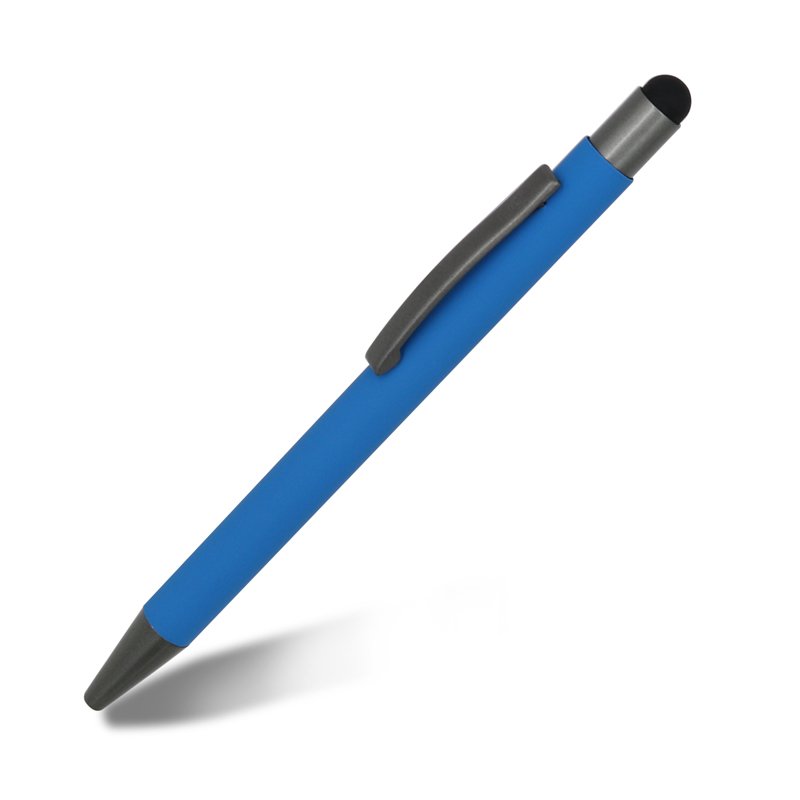 Factory Sale Multi Color Stylus Ballpoint Pen Soft Touch Head Metal Promotion Pen With Custom Logo For Promotion Gift Giveaway