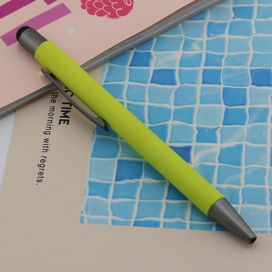 Factory Sale Multi Color Stylus Ballpoint Pen Soft Touch Head Metal Promotion Pen With Custom Logo For Promotion Gift Giveaway