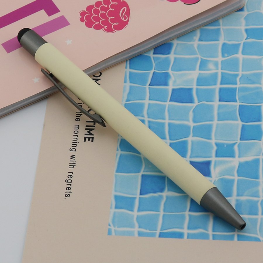 Factory Sale Multi Color Stylus Ballpoint Pen Soft Touch Head Metal Promotion Pen With Custom Logo For Promotion Gift Giveaway