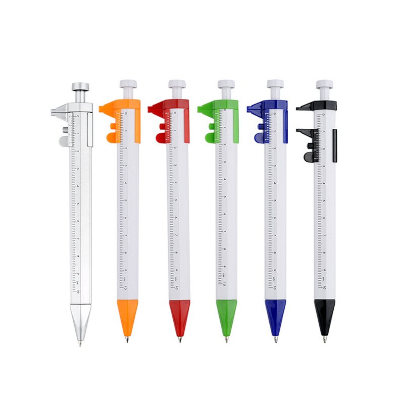 MEGA Ready To Ship Ballpoint Pen For Custom Prints And Measuring Ruler Promotional Vernier Caliper Ball Pen