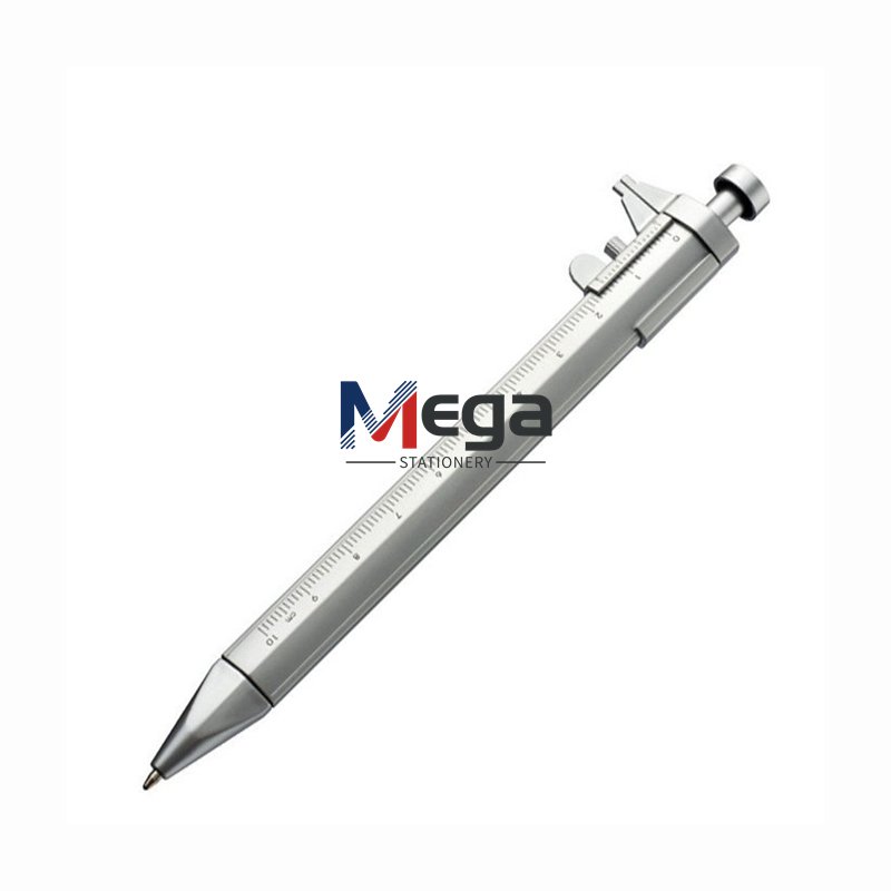 MEGA Ready To Ship Ballpoint Pen For Custom Prints And Measuring Ruler Promotional Vernier Caliper Ball Pen
