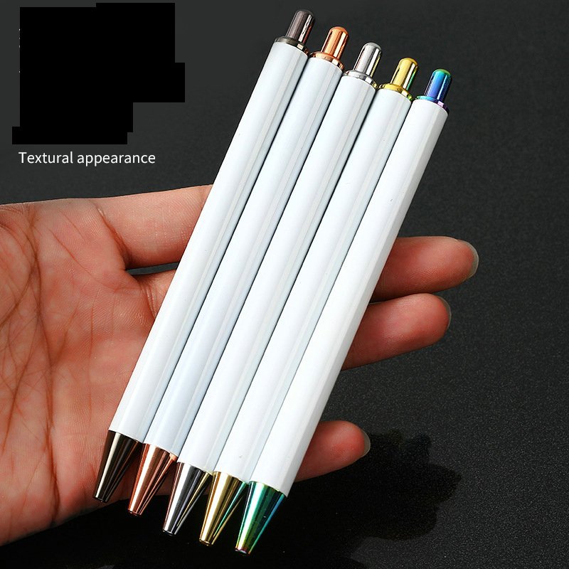 DIY Personalized Blank White Click Ball Pen full color printing waterproof UV DTF Wrap transfer Stick Unique Pen DIY