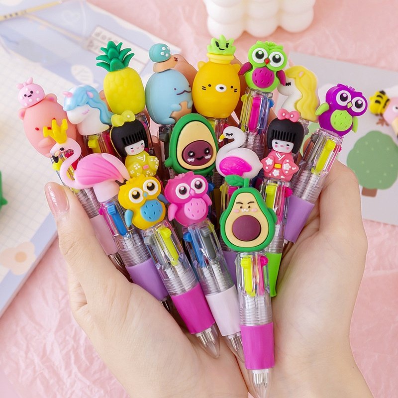 Hot Sale colorful Cute Cartoon Ballpoint Pen Kawaii Stationery Pen back to school
