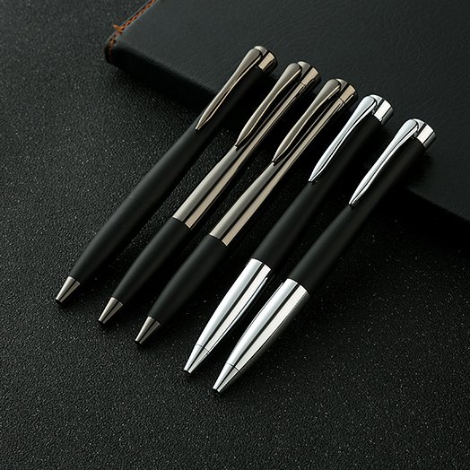 GemFully b2binchina Good quality luxury promotional business pens black metal rotating ball pen with customized logo