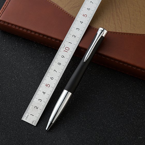 GemFully b2binchina Good quality luxury promotional business pens black metal rotating ball pen with customized logo