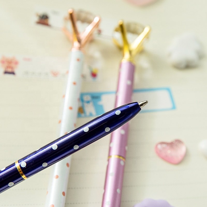 Metal Ballpoint Pen Rhinestones Crystal Retractable Ballpoint Pens Ballpoint Promotional luxury pen