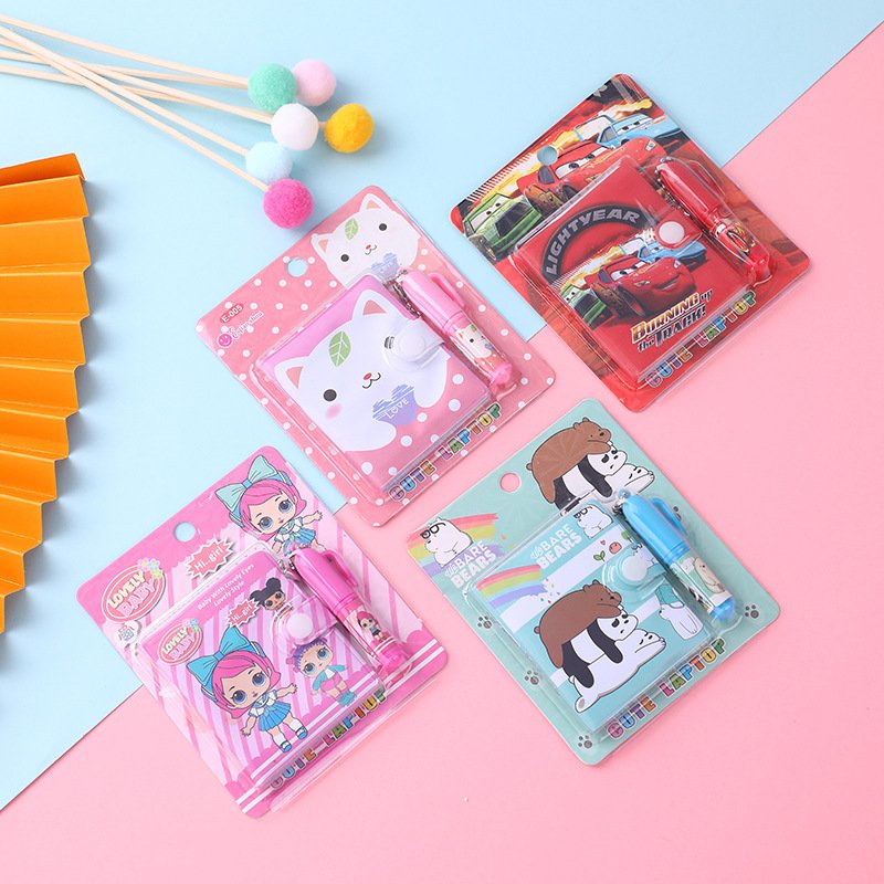Cute Unicorn Flamingo Mini Notebook Ballpoint pen set Creative stationery gift school supplies for children Sets 561