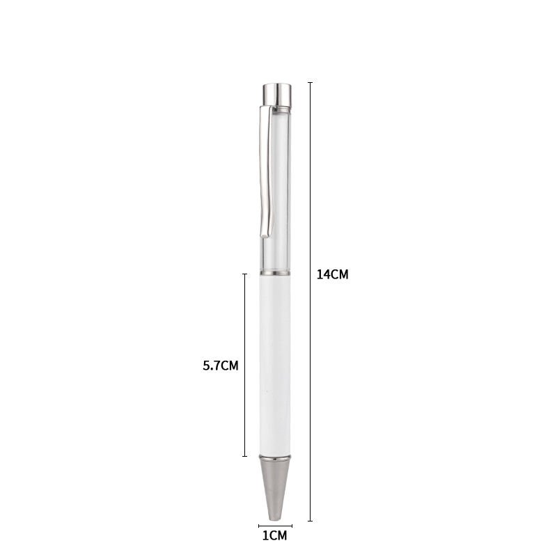 2023 new style sublimation snowglobe pen Sublimation Logo High Quality Metal DIY pen Sublimation Ballpoint Pen
