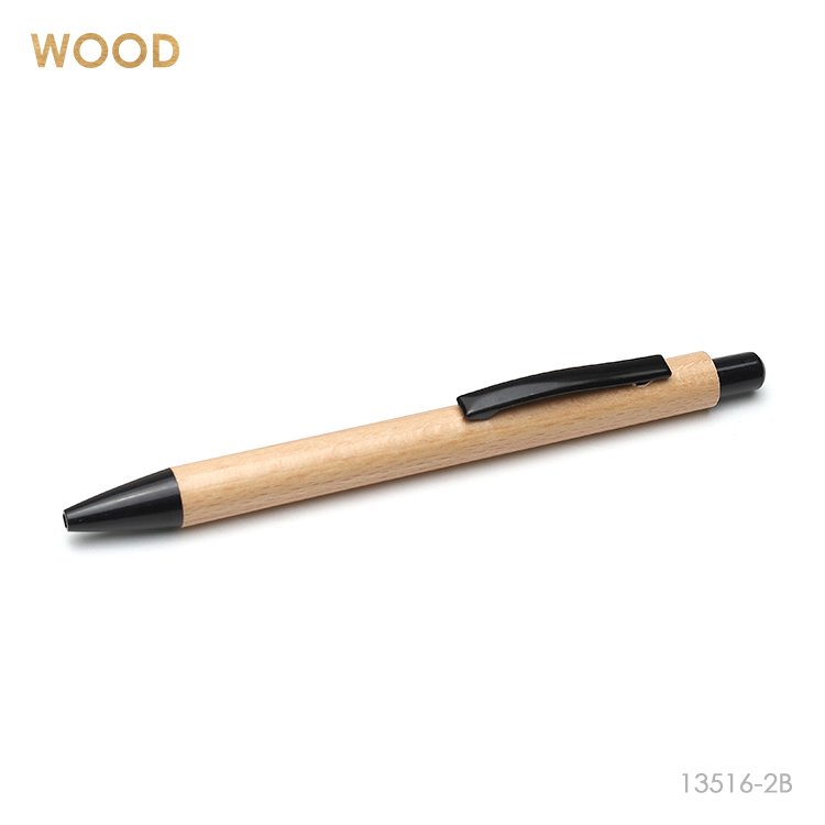Hot selling High Quality Black Wood Push Ballpoint Pen Wholesale Promotional Cheap Eco Friendly Customized Logo