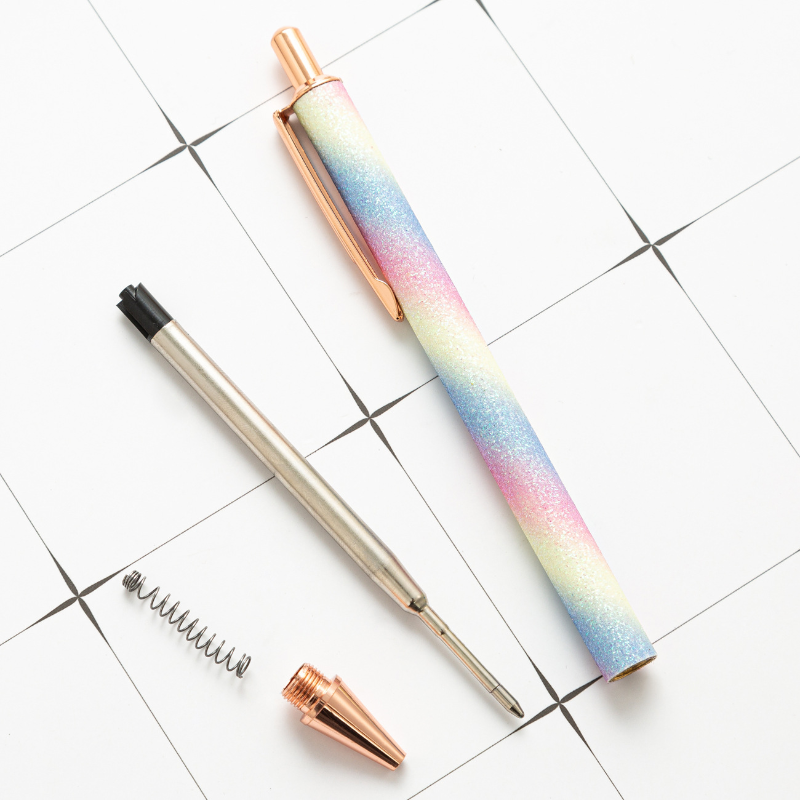 Creative Shiny Metal Ballpoint Pen Cute Ballpoint Pen Custom Ballpoint Pen 1.0mm Black Ink
