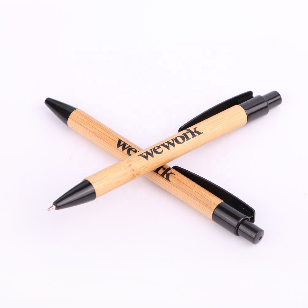 Hot Selling Cheap Promotional Recycled Bamboo Ball Pen with Engraved Logo