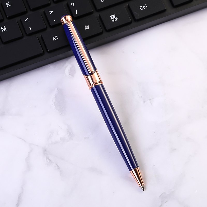 Luxury stationery elegant rose gold ball pen for gift hotel promotional slim ballpoint pen