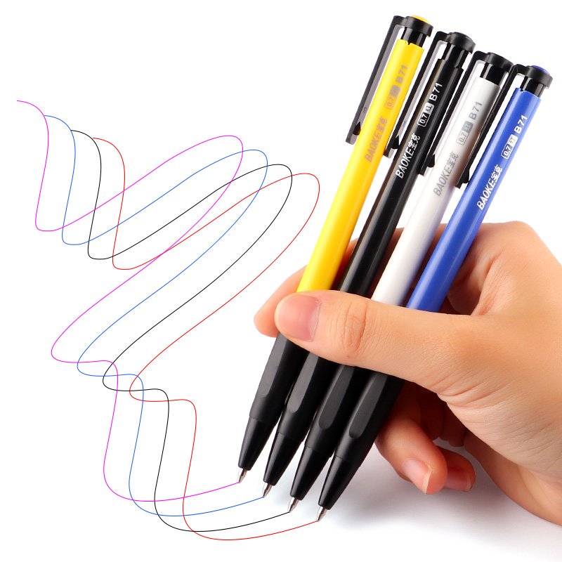 4 colors ink plastic ball pen for promotion 0.7mm ballpoint pen