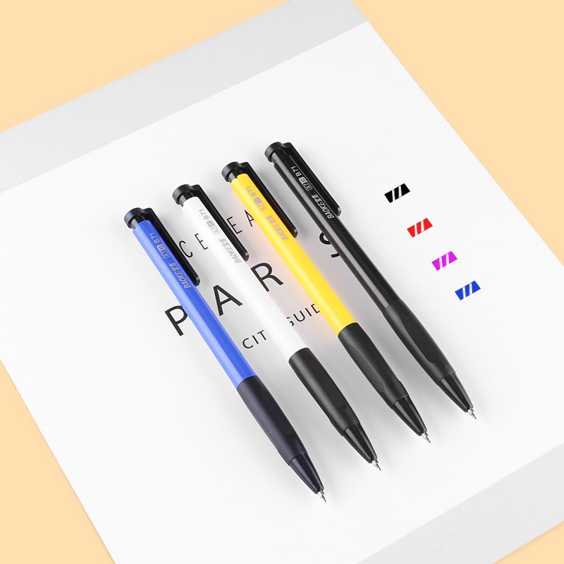 4 colors ink plastic ball pen for promotion 0.7mm ballpoint pen