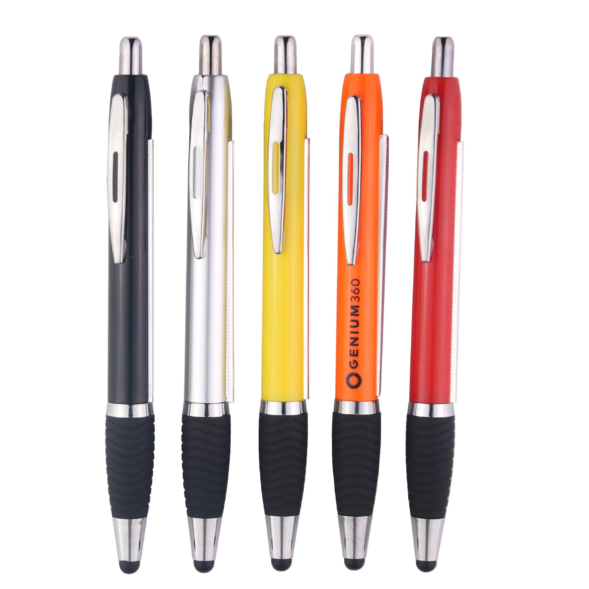 Reginfield Promotional Plastic Flag Pen Retractable Pull Out Banner Pen Cheap Rolling Paper Ball Pen with Custom Logo