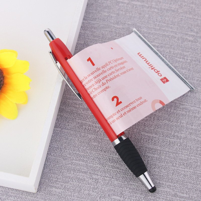 Reginfield Promotional Plastic Flag Pen Retractable Pull Out Banner Pen Cheap Rolling Paper Ball Pen with Custom Logo