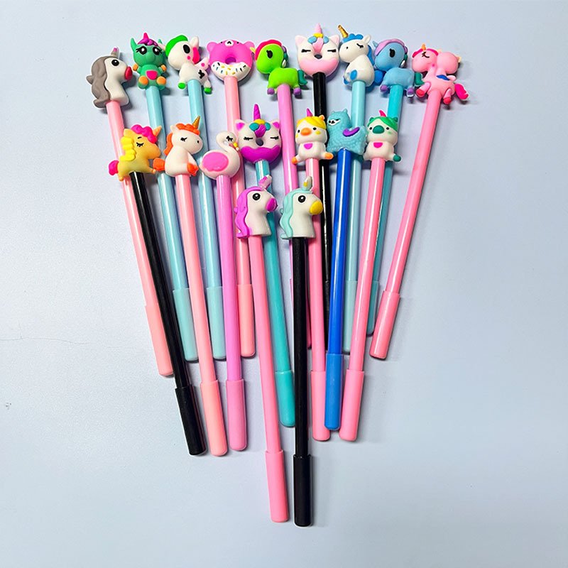 Hot selling student silicone head plastic pen blind box random cute creative cartoon pen for daily or promotion