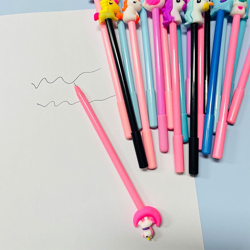 Hot selling student silicone head plastic pen blind box random cute creative cartoon pen for daily or promotion