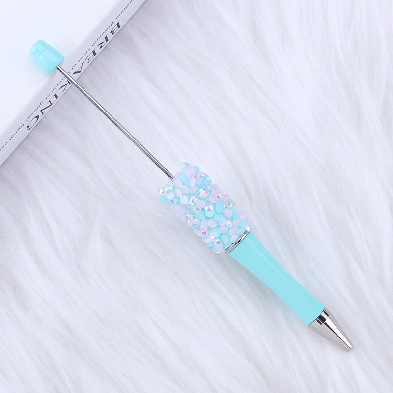 New Design Bead Gift Pens Popular DIY Bead Charm Ballpoint Pen for Wedding Birthday Colorful Glitter Style Wholesale