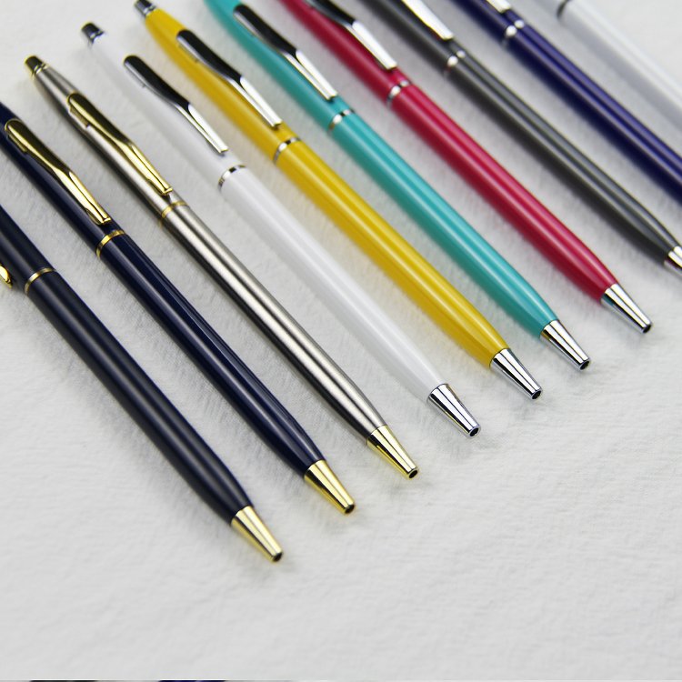 Eacajess Promotional Cheap Custom Logo Metal Pen Slim Pen