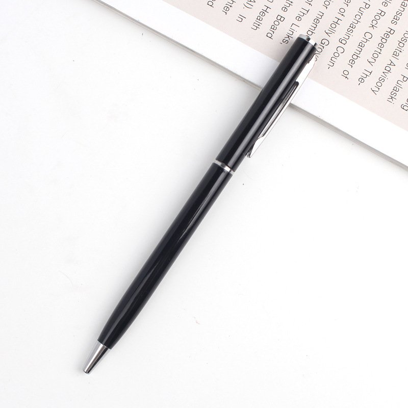 Stationery Office Slim Cross Metal Twist Ballpoint Pens Thin Hotel Metal Ballpoint Pens