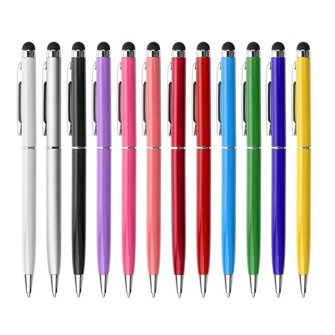 Stationery Office Slim Cross Metal Twist Ballpoint Pens Thin Hotel Metal Ballpoint Pens