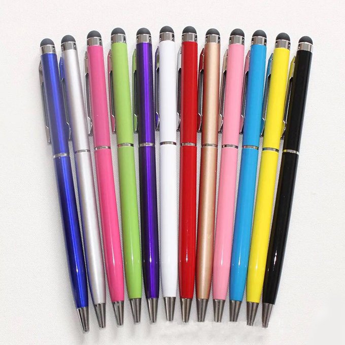Stationery Office Slim Cross Metal Twist Ballpoint Pens Thin Hotel Metal Ballpoint Pens