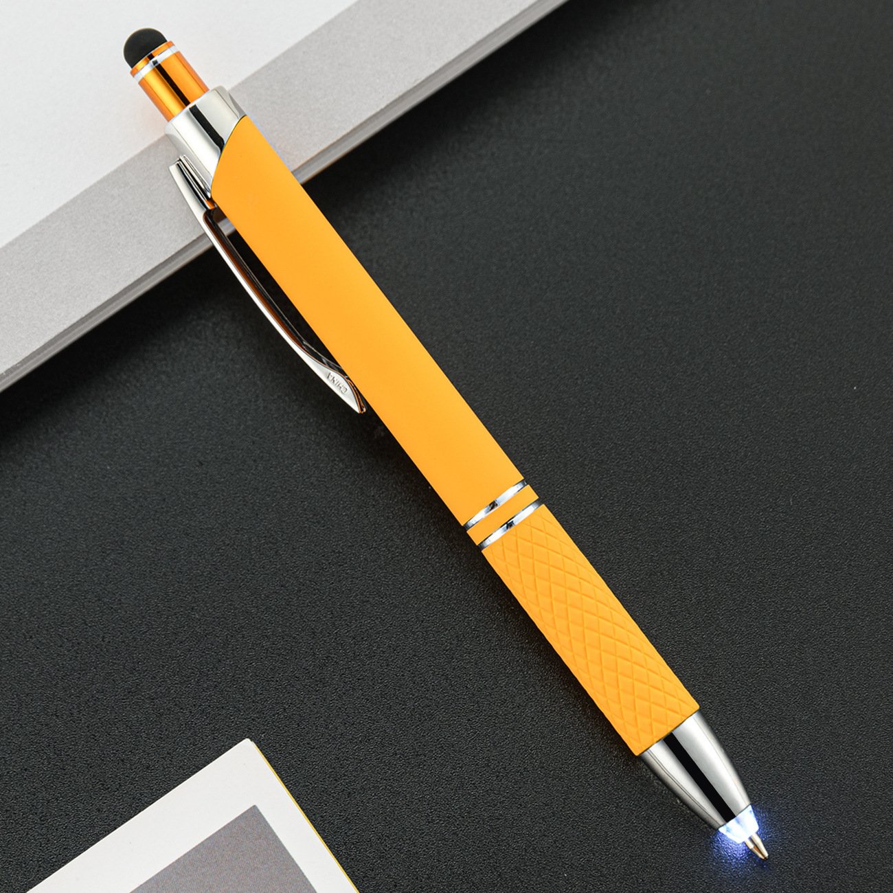 LED light pen stock gift metal touch screen ballpoint pen multifunctional three in one printable logo light pen