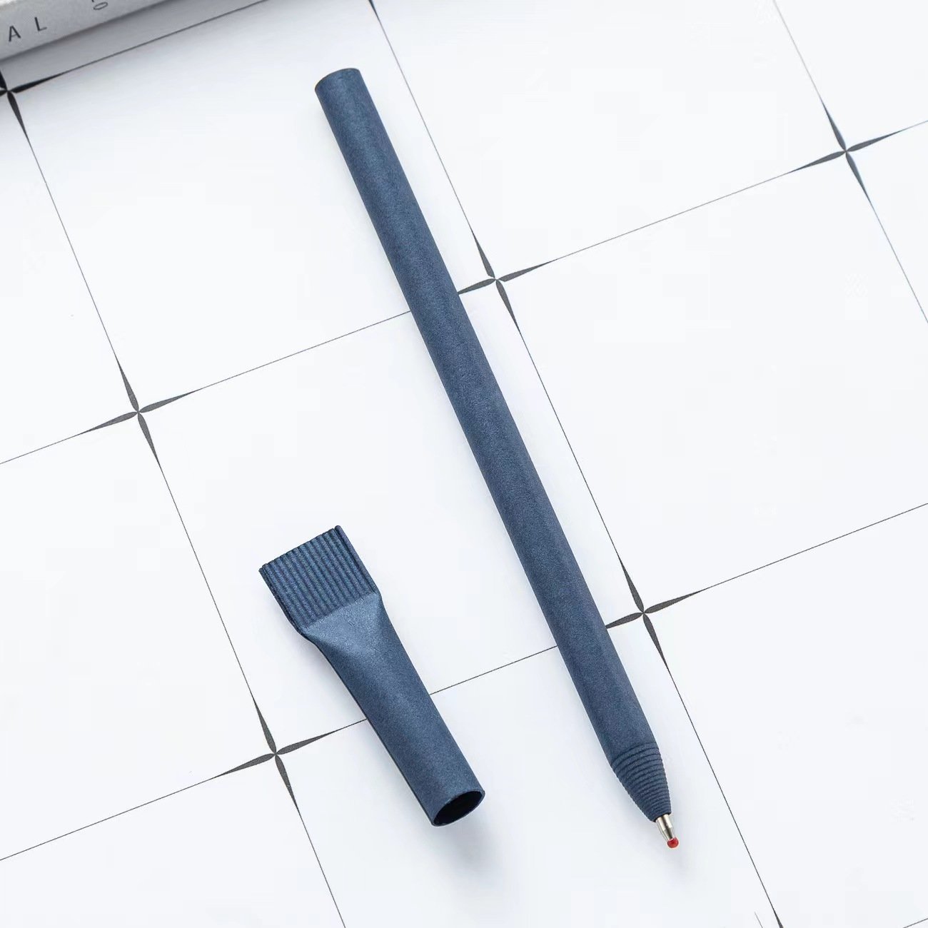 New Paper Tube Ballpoint Pen Printing Logo Kraft Paper Advertising Pen Paper Tube Roll Pen Creative Candy Color